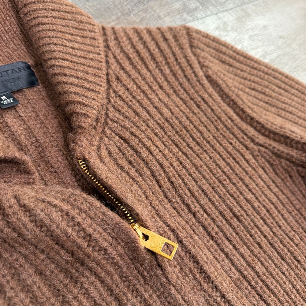 Nili Lotan Tessen ribbed knit wool cashmere blend cardigan - Picture 3 of 6